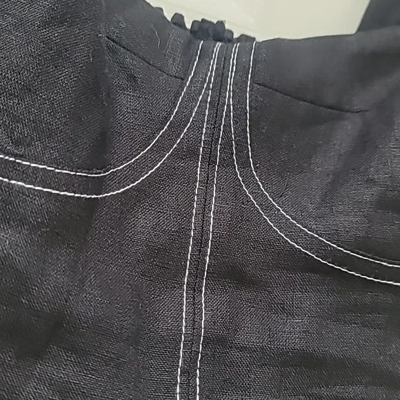 Reformation Libra Shirred Linen Bustier Top - Picture 3 of 7